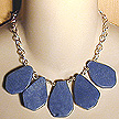 DKC ~ Blue Quartz Teardrops on Sterling Chain